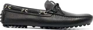 Lace-Up Leather Loafers