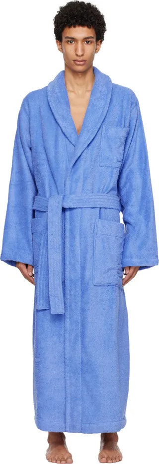 Tekla Blue Classic Bathrobe
