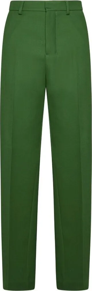 AMI Pleat Straight-Leg Trousers