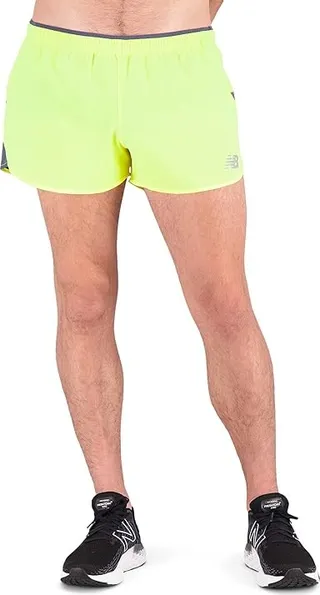 New Balance Impact Run 3 Split Shorts (Cosmic Pineapple) Men's Clothing