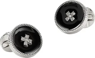 Ox & Bull Trading Co. Crystal Button Rope Cufflinks