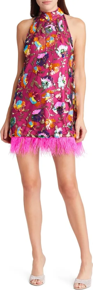 Sequin Halter Dress