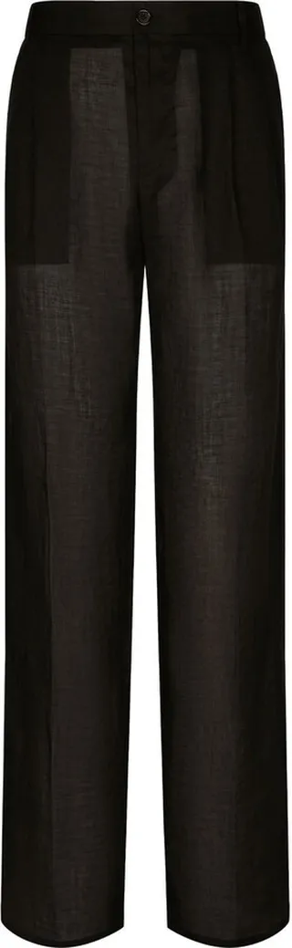 Flared Tailored-Cut Trousers