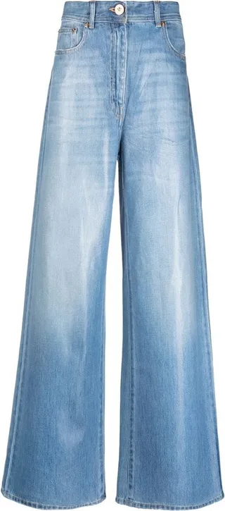 High-Waisted Wide Leg Jeans