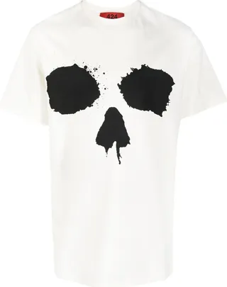rear logo-print detail T-shirt