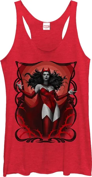 Women's Marvel Witch Thorns Racerback Tank Top - Red Heather - Small