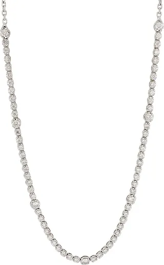 18K White Gold Diamond Necklace - 1.91ct.