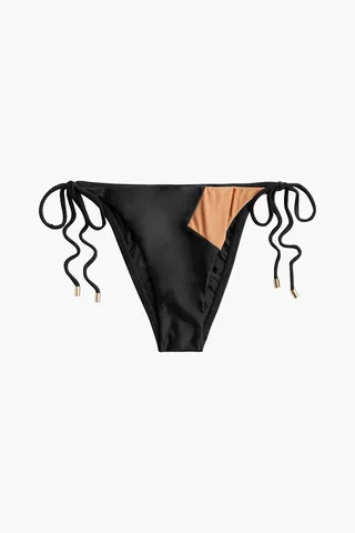 Dixie two-tone low-rise bikini briefs