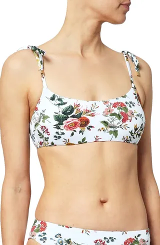 Thea Floral Wallpaper Print Bikini Top