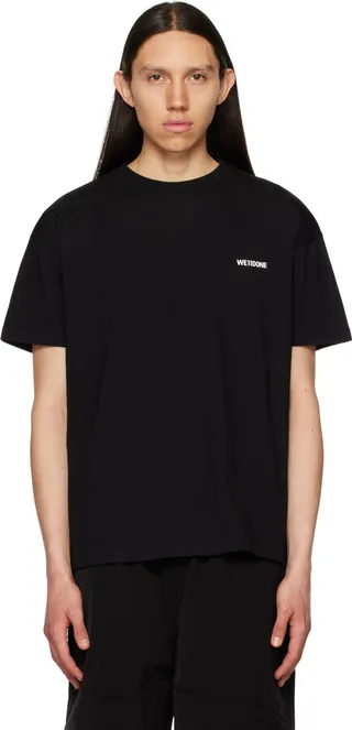We11done Black Printed T-Shirt