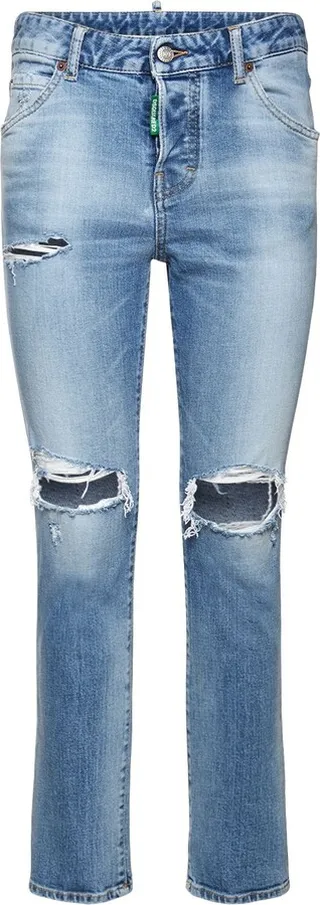Cool Girl distressed cotton denim jeans