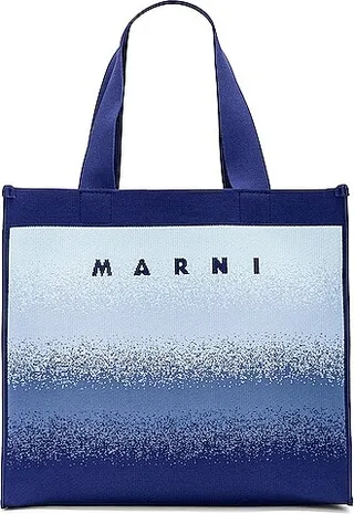 Marni Medium Shopping Tote in Blue