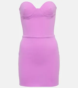 Clay bustier crepe minidress
