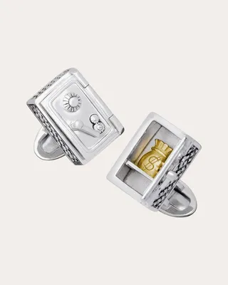 Articulated Safe & Money Bag Cufflinks