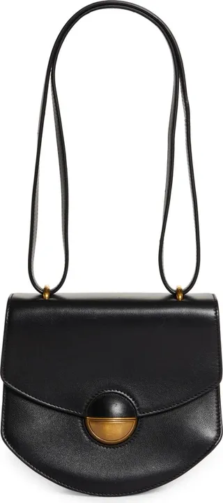 Mini Round Dia Leather Shoulder Bag