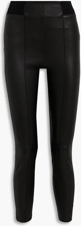 Cropped leather leggings