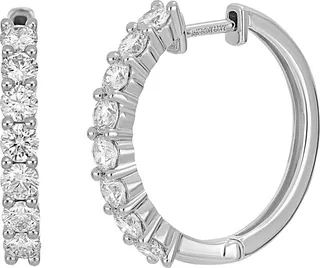 Audrey Diamond Hoop Earrings