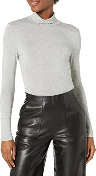 BCBGeneration Women's Turtleneck Top with Long Sleeves