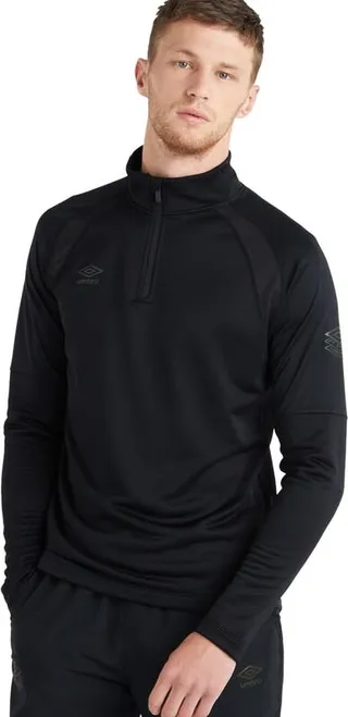 Umbro Mens Pro Half Zip Training Jersey - Black