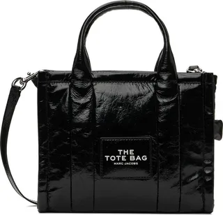 Marc Jacobs Black Mini 'The Shiny Crinkle' Tote