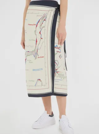 High Waist Printed Skirt