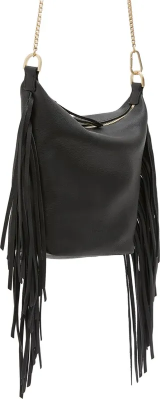 Evaline Fringe Leather Crossbody Bag