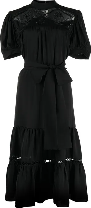 Annika embroidered midi dress