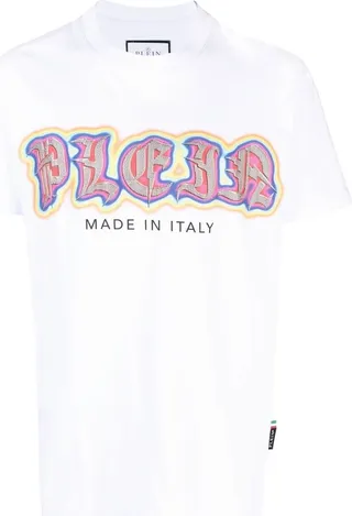 Gothic Plein-print cotton T-shirt