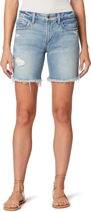 The Lara Ripped Denim Bermuda Shorts