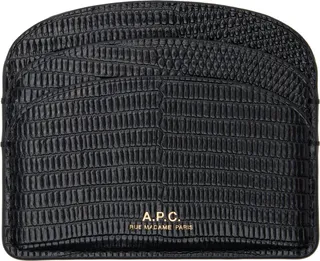 A.P.C. Black Demi-Lune Card Holder