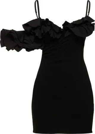 La Robe Duna twill frill mini dress