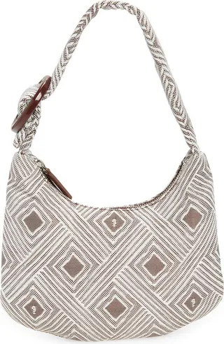 Small Lisa Jacquard Shoulder Bag