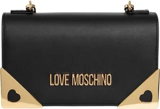 Love Moschino Logo Lettering Chain-Link Shoulder Bag