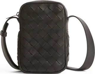Bottega Veneta Leather Intrecciato Phone Pouch