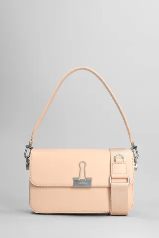 Shoulder Bag In Orange Leather