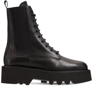 55mm Pesaro leather combat boots