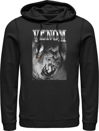 Men's Marvel Venom Beckons You Pull Over Hoodie - Black - X Large