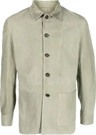 Button-Up Leather Jacket