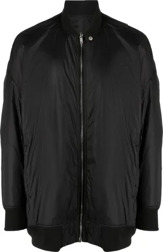 Black Zip-Up Bomber Jacket