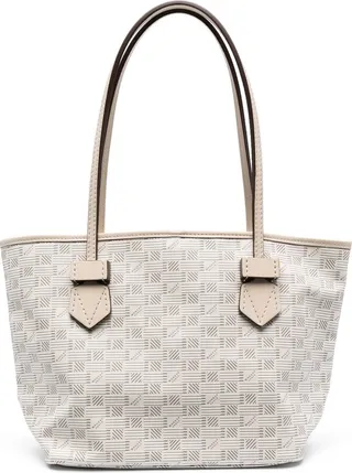 Logo-Print Faux-Leather Tote Bag
