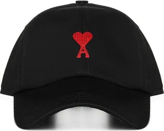 AMI Paris Logo Embroidered Curved Peak Baseball Cap