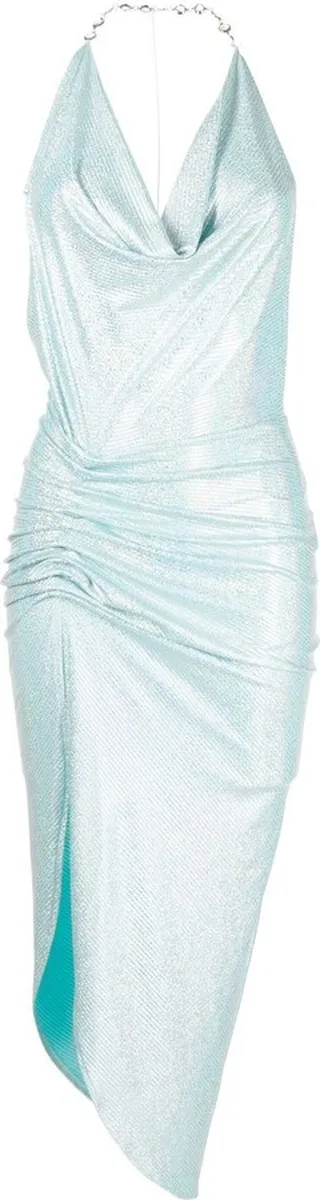 Pauline Ariel halterneck ruched midi dress