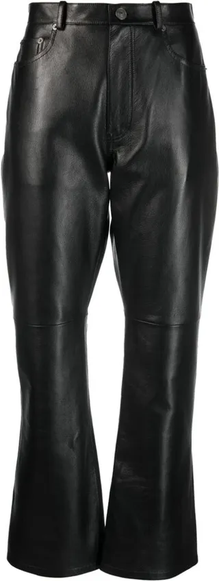 High Waist Leather Trousers
