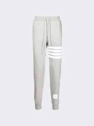 Classic Cotton Loopback 4-Bar Sweatpants Light Grey