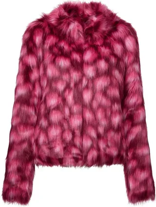 Glow faux-fur jacket