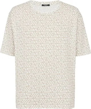 Balmain Cotton Pyramid Monogram T-Shirt