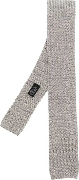 Linen-Silk Knitted Straight Tie