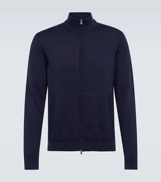 Heitor cotton and cashmere track jacket
