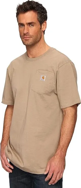 Carhartt Loose Fit Heavyweight Short Sleeve Pocket T-Shirt (Desert) Men's T Shirt