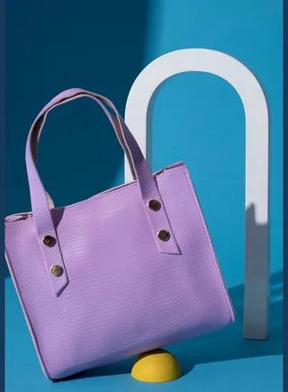Textured Zip Lock Hand Bag
